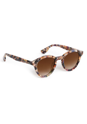 BARRETT | Amalfi Handcrafted, luxury multicolored tortoise acetate round KREWE sunglasses