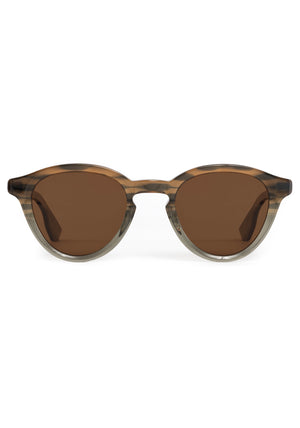 BARRETT | Marsh Polarized Handcrafted, luxury brown and green gradient acetate round KREWE polarized sunglasses