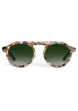 KREWE SUNGLASSES - CAMERON | Poppy handcrafted, multicolored acetate round sunglasses