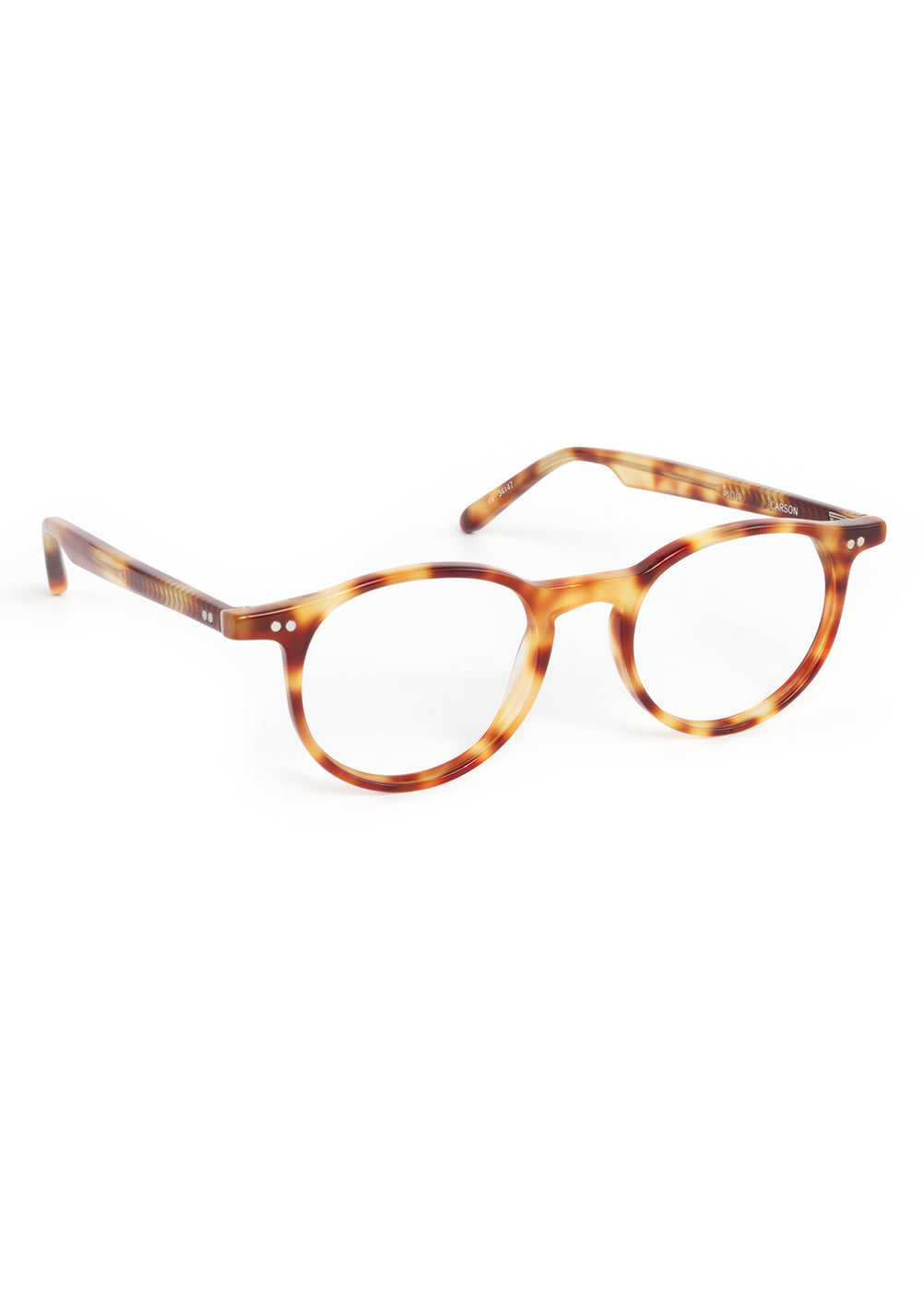 CARSON | Hawksbill Handcrafted, luxury brown tortoise acetate small round KREWE eyeglasses