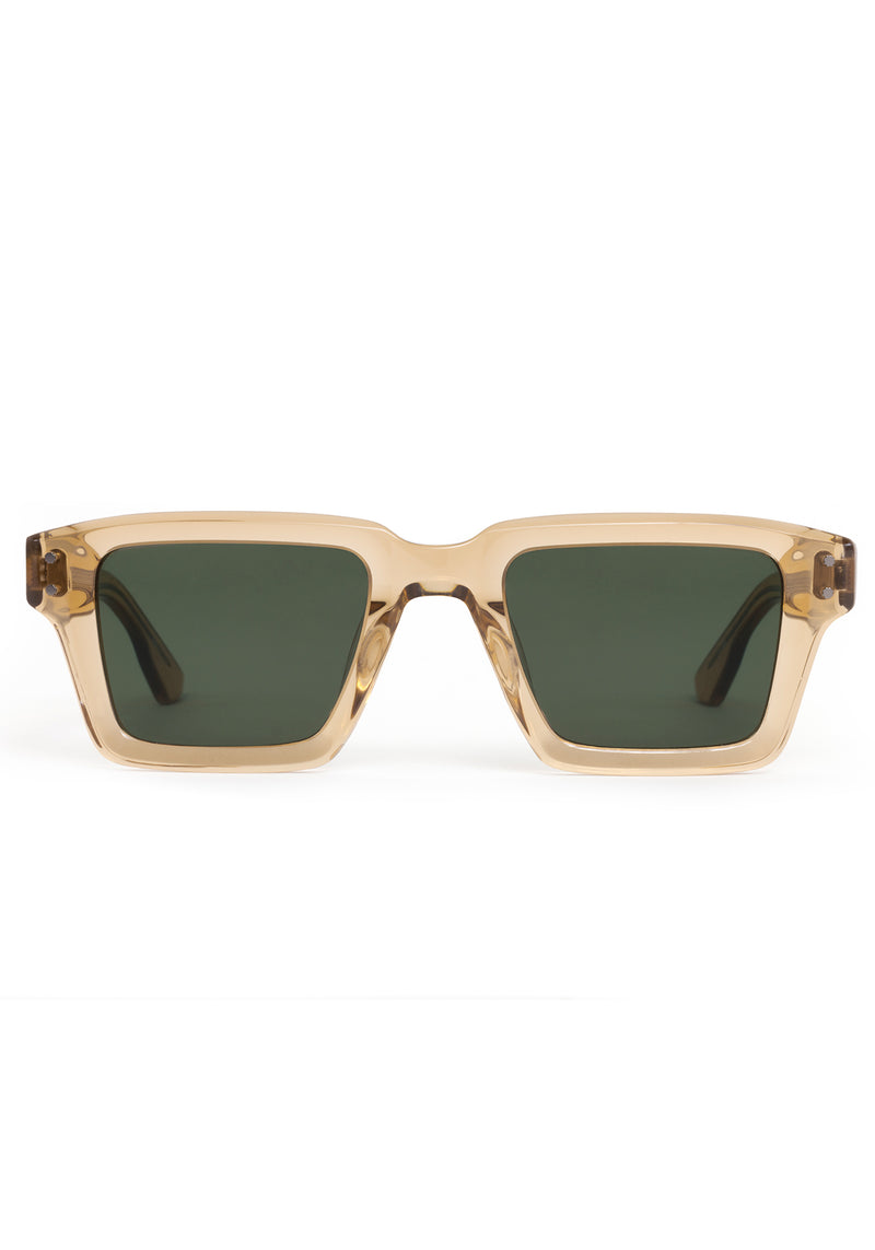 CARTER | Sweet Tea Handcrafted, tan acetate rectangular square KREWE sunglasses