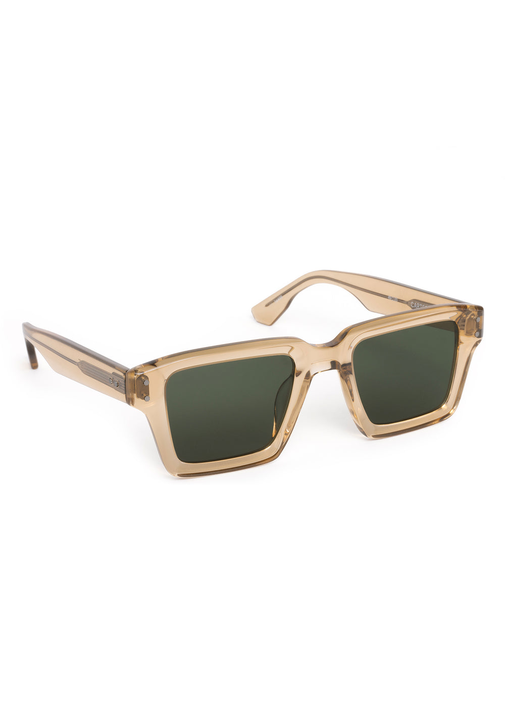 CARTER | Sweet Tea Handcrafted, tan acetate rectangular square KREWE sunglasses