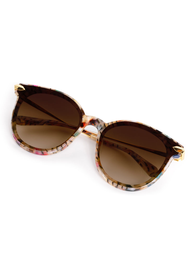 COLETTE NYLON | Confetti 18K Handcrafted, multicolored tortoise acetate oversized round nylon edge to edge lens KREWE sunglasses