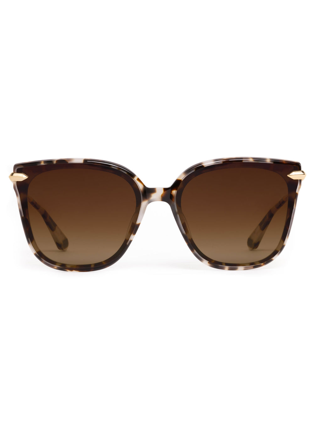 DEDE NYLON | Malt 18K Polarized Handcrafted, brown tortoise oversized square polarized acetate KREWE sunglasses with flat edge to edge nylon lens