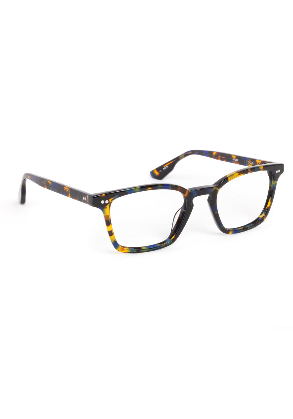 ETHAN | Lapis Handcrafted, luxury multicolored tortoise acetate square KREWE eyeglasses