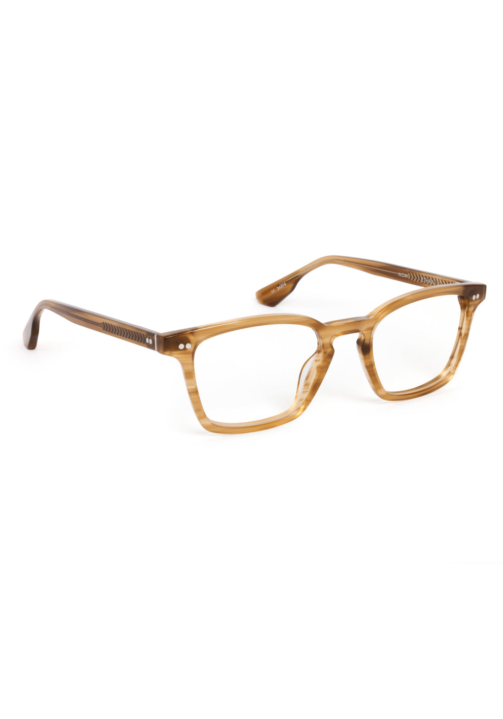 ETHAN | Umber Handcrafted, luxury light brown tan acetate square KREWE eyeglasses