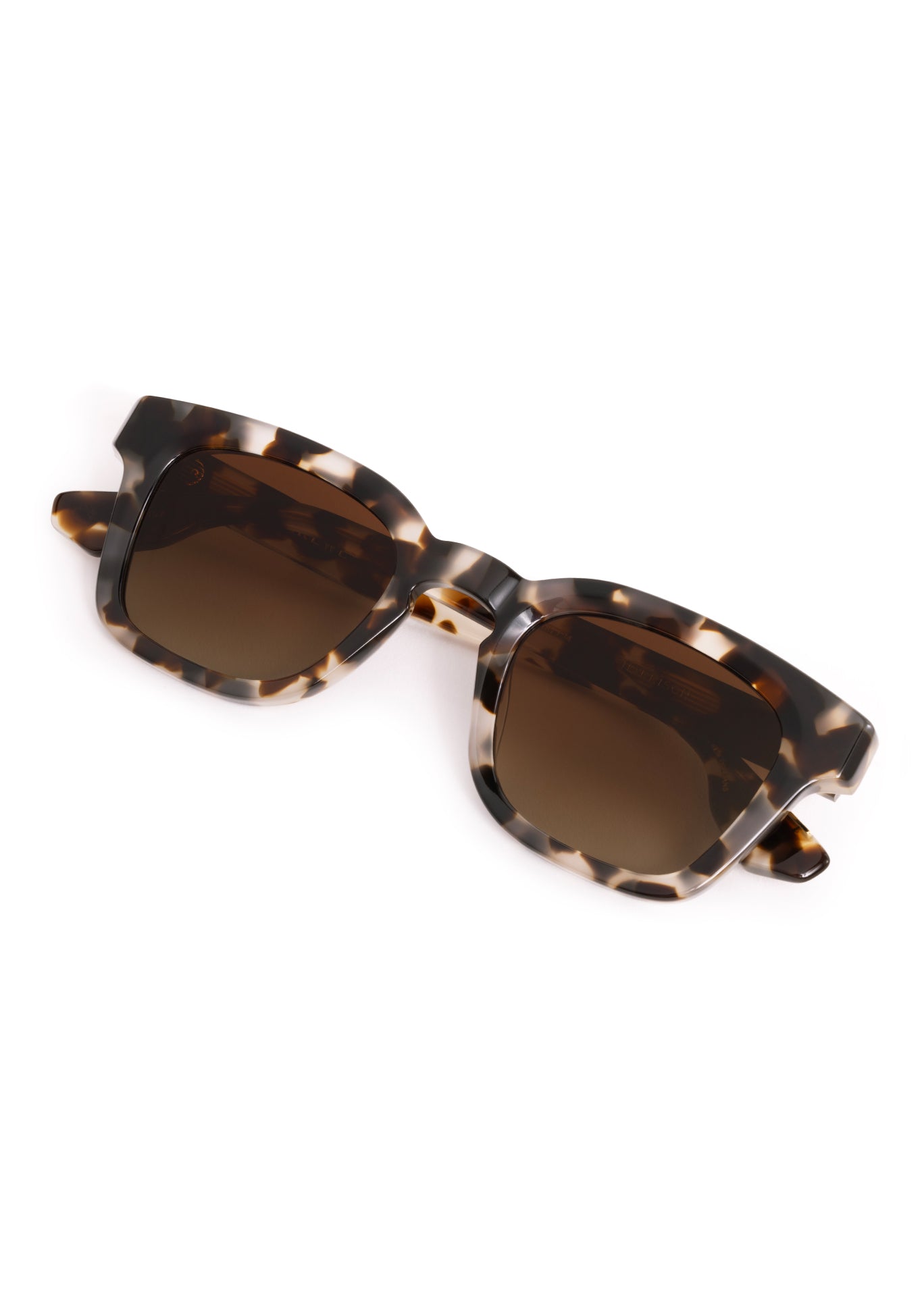 HARRISON | Malt Polarized Handcrafted, brown tortoise square polarized acetate KREWE sunglasses