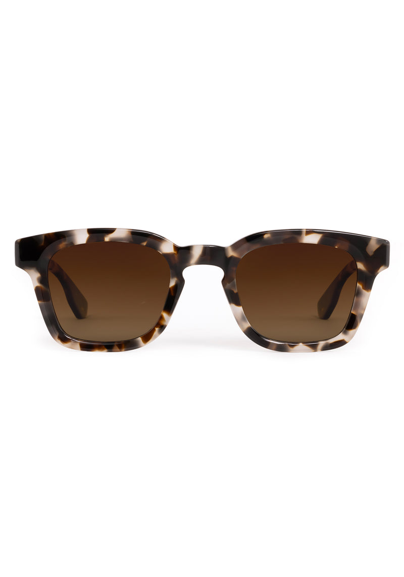 HARRISON | Malt Polarized Handcrafted, brown tortoise square polarized acetate KREWE sunglasses