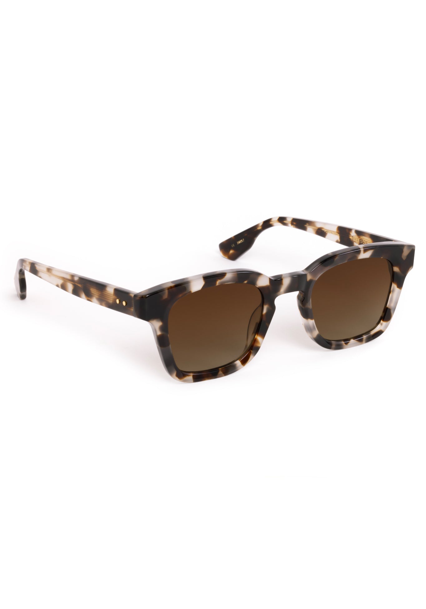 HARRISON | Malt Polarized Handcrafted, brown tortoise square polarized acetate KREWE sunglasses