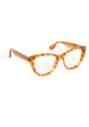 HELENA | Fernet Handcrafted, luxury brown checkered tortoise acetate cat-eye KREWE eyeglasses