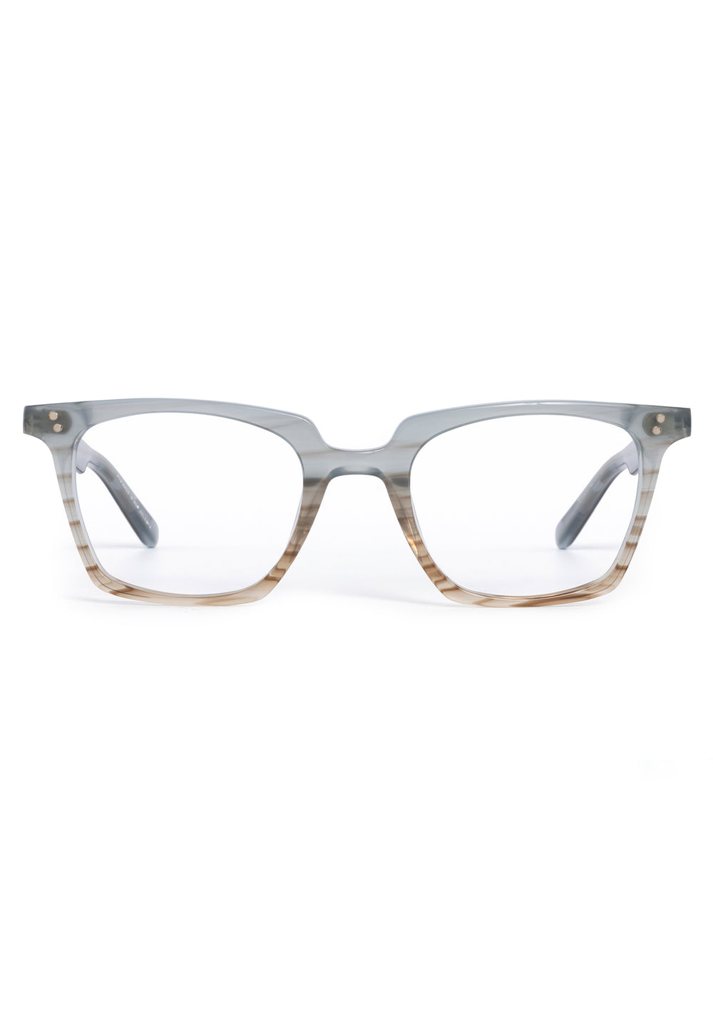 HOWARD | Root + Shale Handcrafted, luxury grey and brown acetate rectangular KREWE eyeglasses