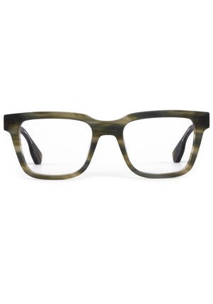 LEE | Matte Palm Handcrafted, luxury matte green acetate square rectangle KREWE eyeglasses