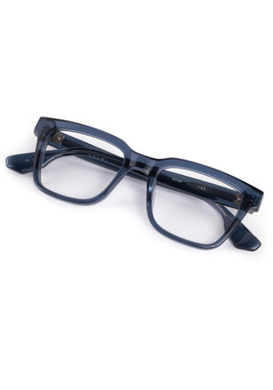 LEE | Oceana Handcrafted, luxury blue acetate square rectangle KREWE eyeglasses