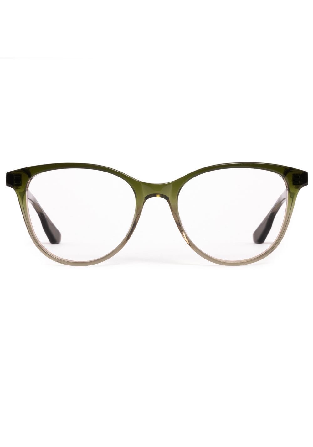 SIERRA | Shishito Handcrafted, luxury green gradient oversized round cat-eye KREWE eyeglasses