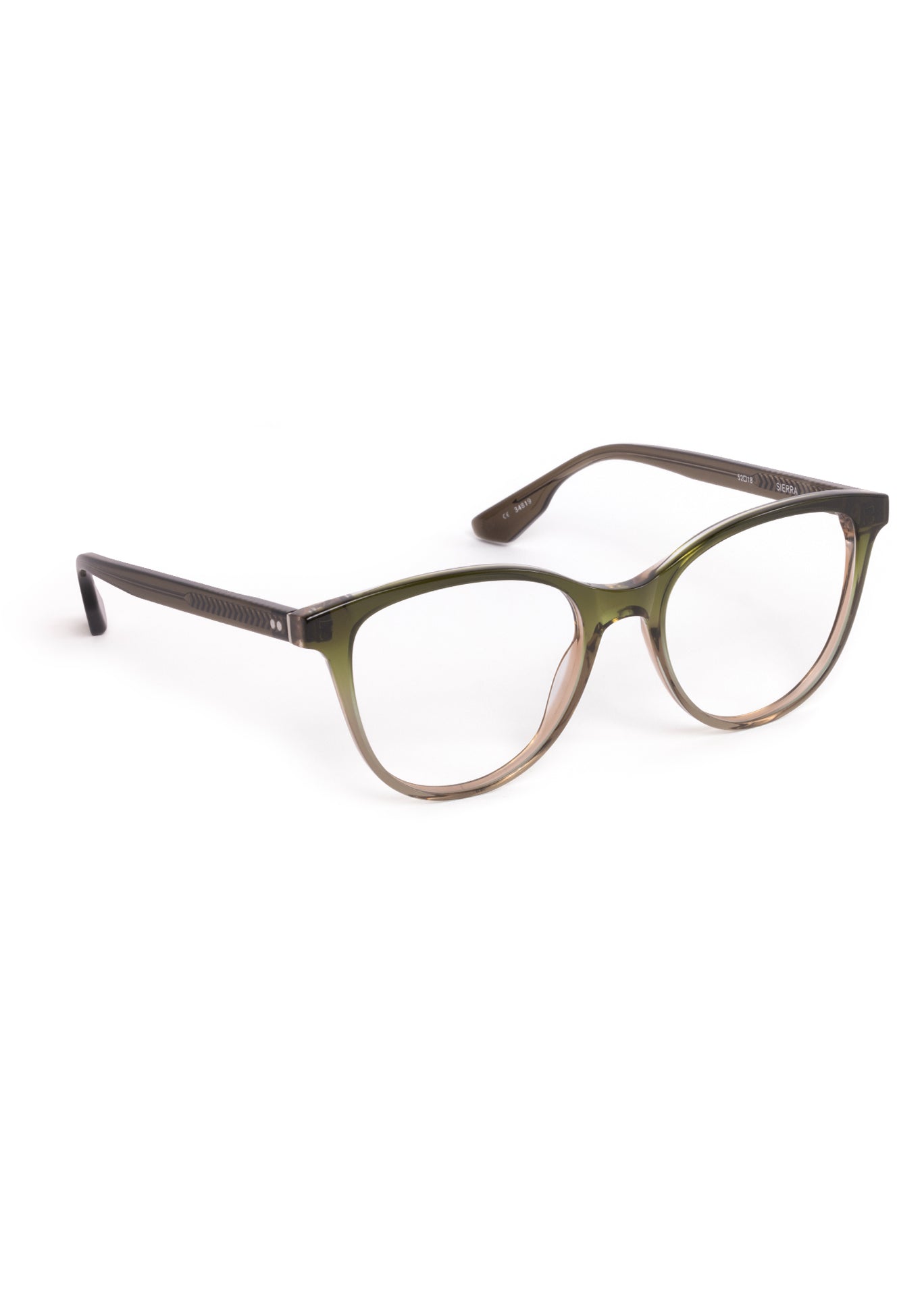 SIERRA | Shishito Handcrafted, luxury green gradient oversized round cat-eye KREWE eyeglasses