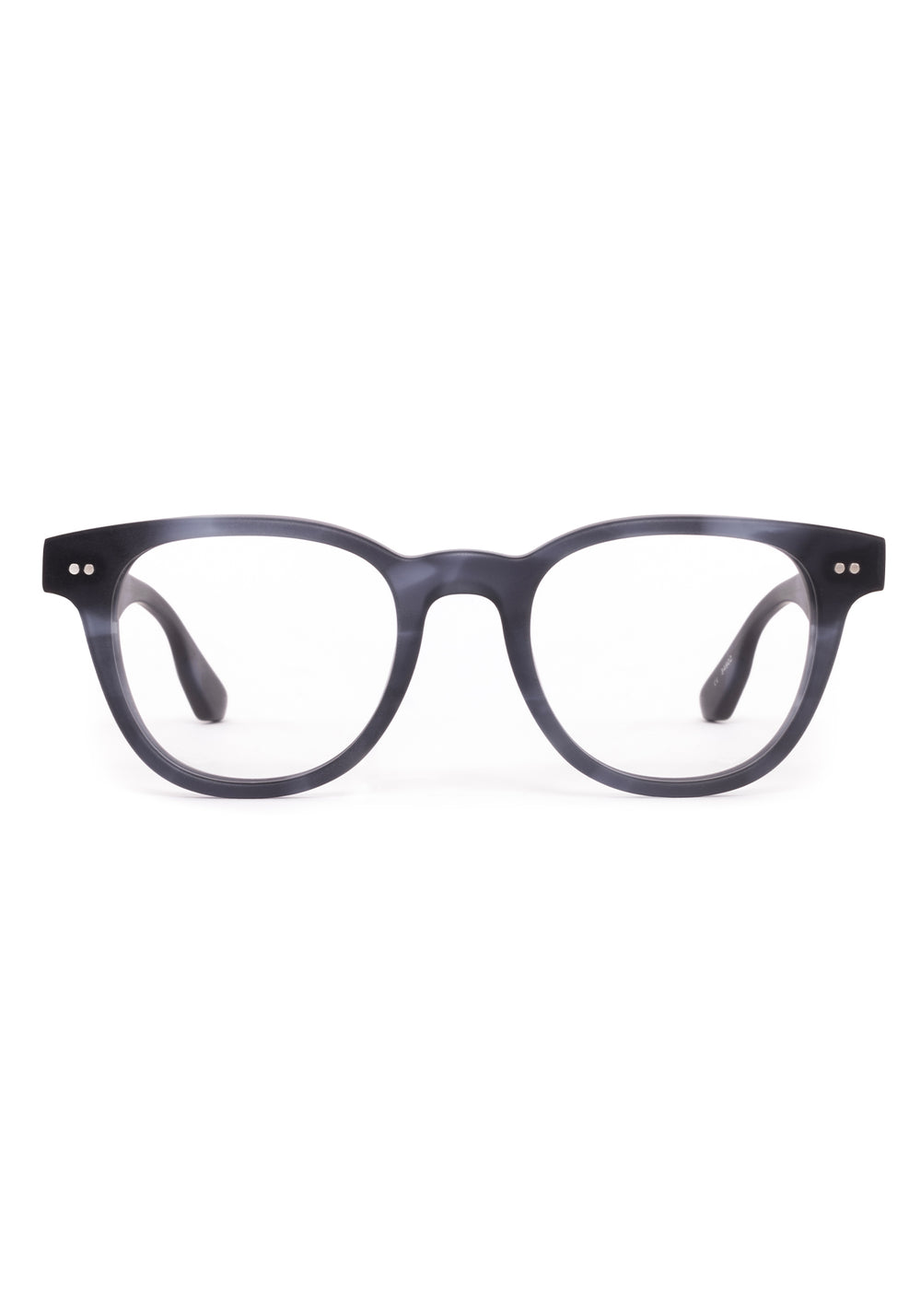 TUCKER | Matte Denim Handcrafted, luxury matte dark blue navy square wayfarer KREWE eyeglasses