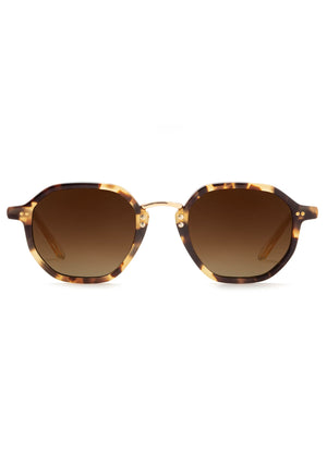 Tortoise Shell Chunky Bevelled Gold Embossed Sunglasses - Good Sixty